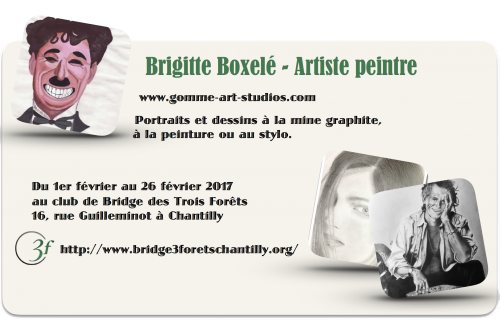 Exposition de Brigitte Boxelé, artiste peintre, au Club des 3 fôrets de Chantilly
