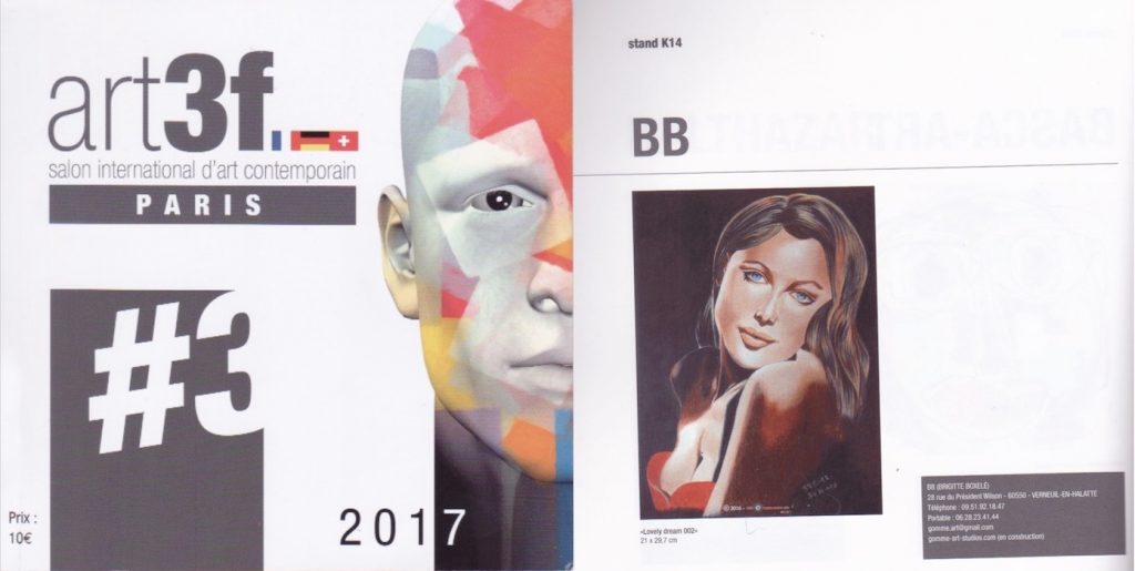 Catalogues de salons d'art contemporain -   - Art3f janvier 2017 - Présentation de l'artiste BB.