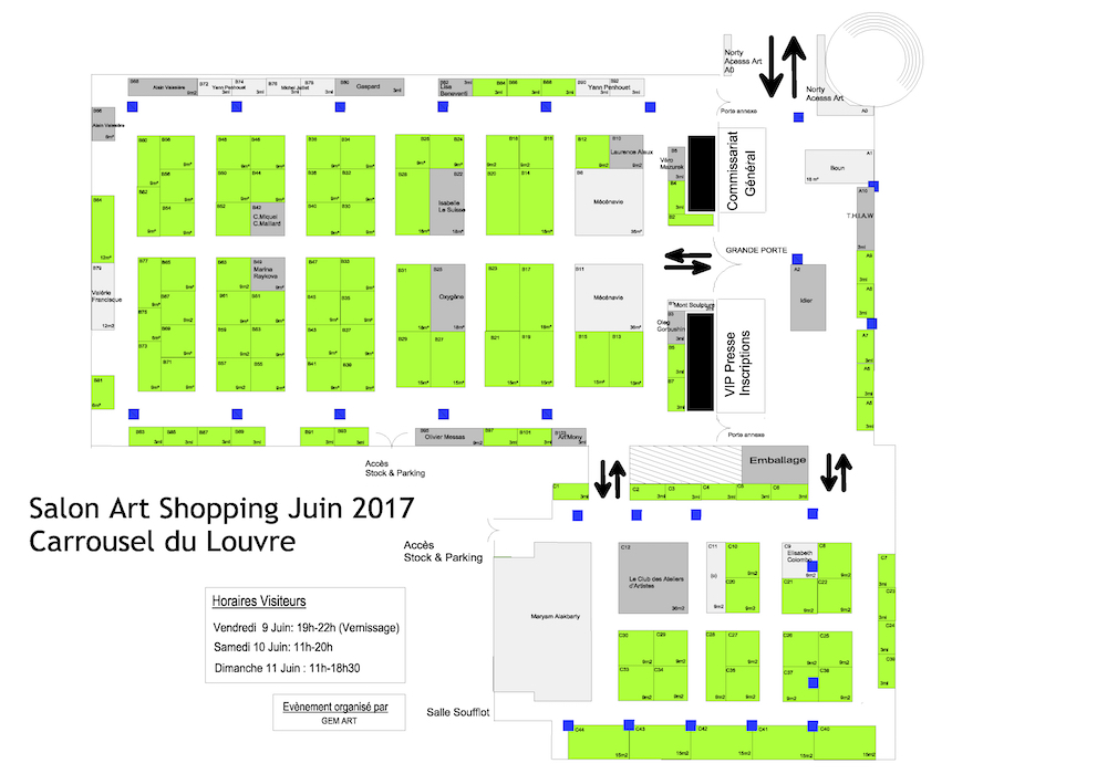 Art Shopping 2017 - Plan du salon.
