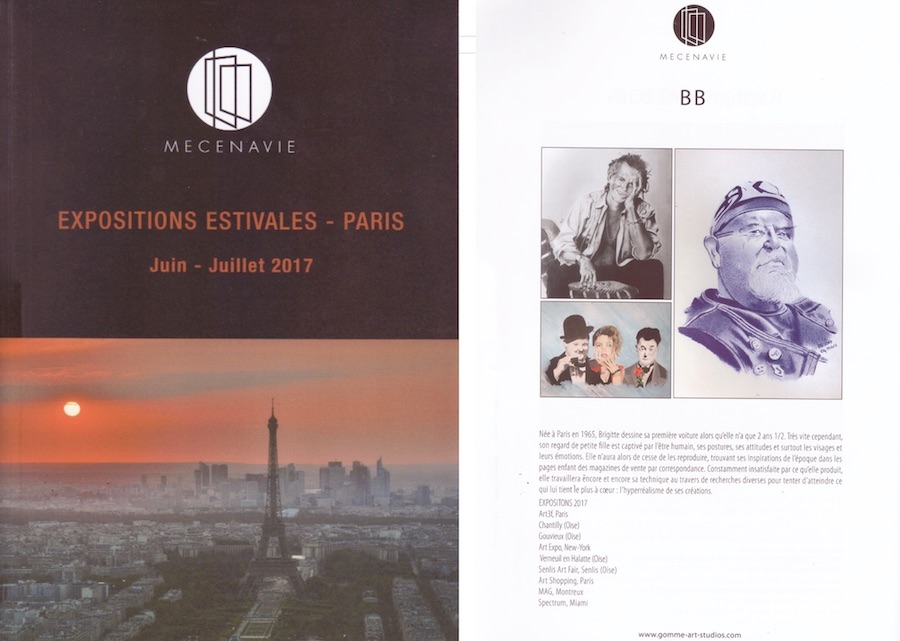 catalogue Mecenavie- Art Shopping Paris juin 2017 - Présentation de l'artiste BB