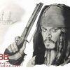 Jack Sparrow - Portrait à la mine graphite par BB.