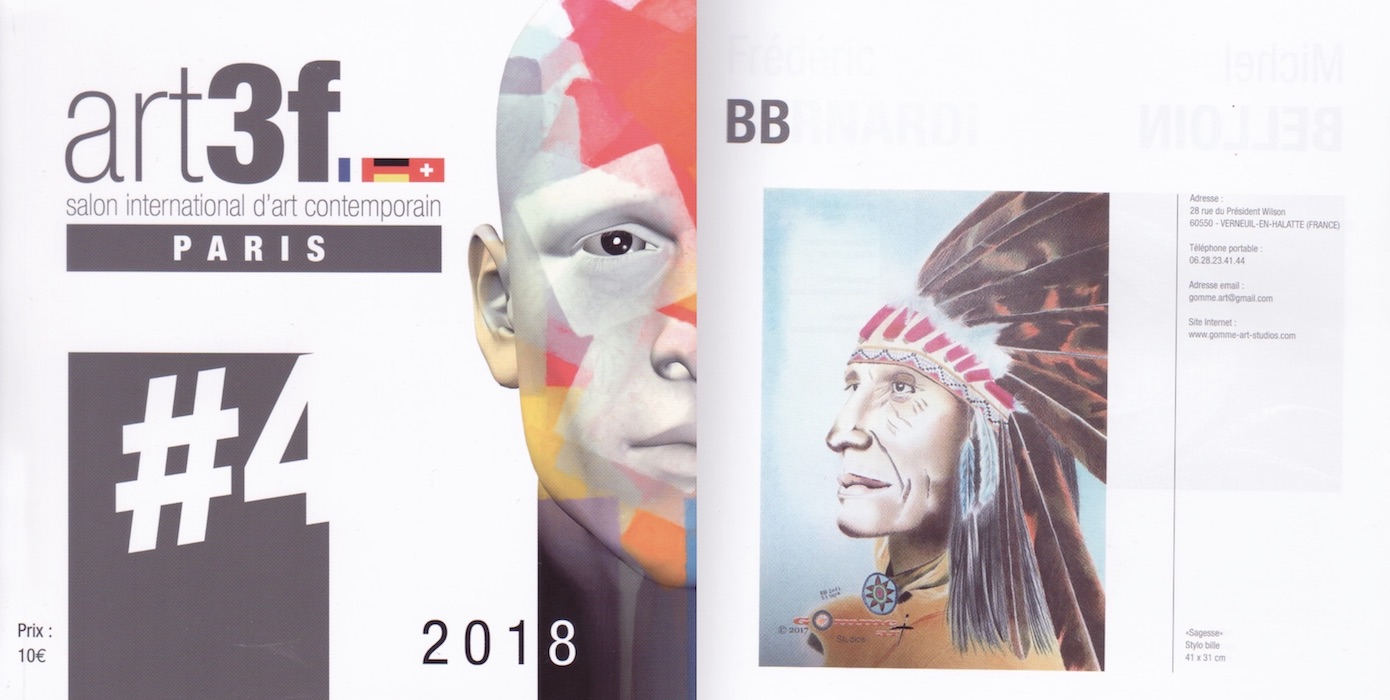Art3f - Paris 2018 - Couverture du catalogue de l'exposition et présentation de l'artiste BB