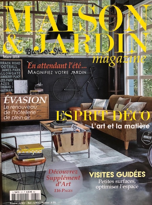 Maison et jardin magazine, couverture du numéro de mars 2018