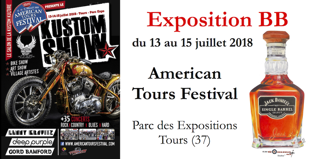 American Tours Festival - Kustom Show. Affiche exposition de l'artiste BB