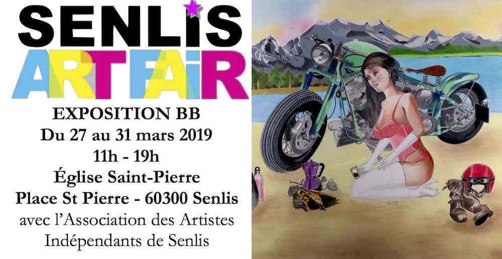 Affiche Senlis Art Fair 2019 - Salon d'art contemporain où l'artiste BB sera présente