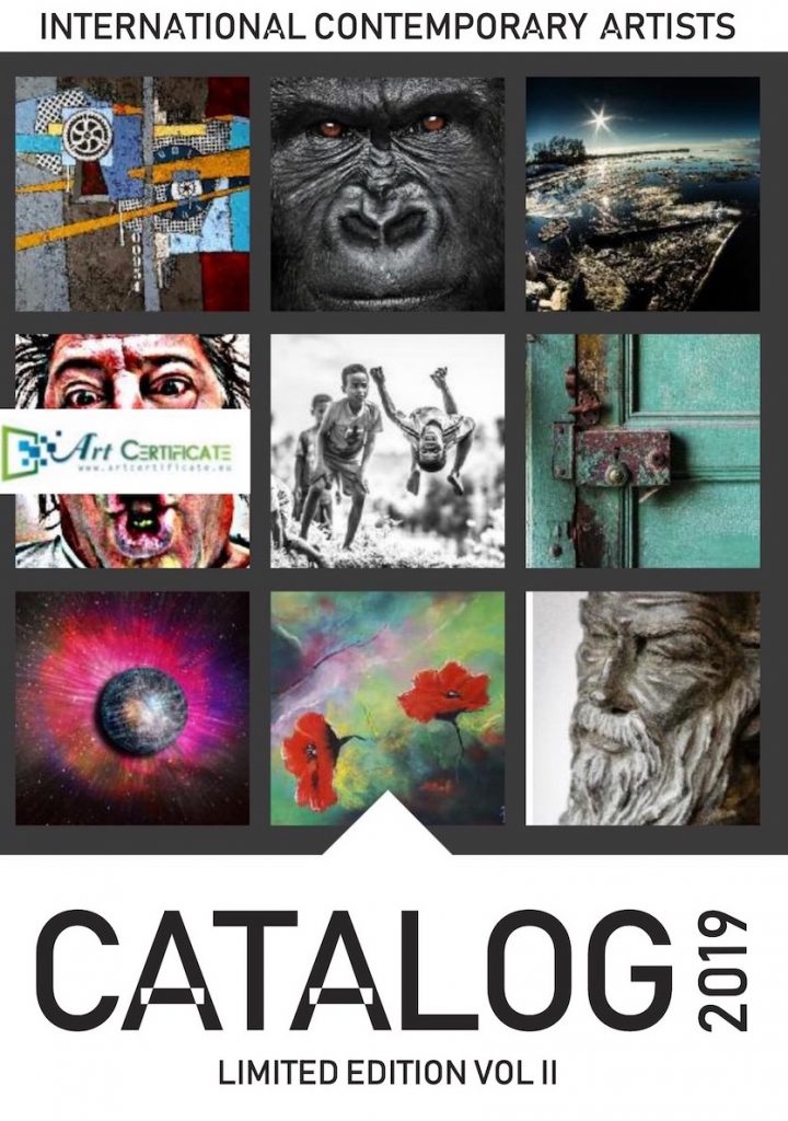 Catalogues de salons d'art contemporain -   - Couverture du catalogue d'artistes contemporains ART CERTIFICATE 2019