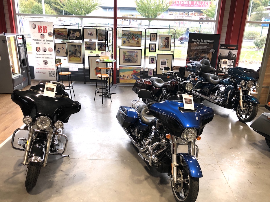 Mon exposition artistique chez Harley-Davidson au Freedom Tour 2019 à Saint-Maximin (60)