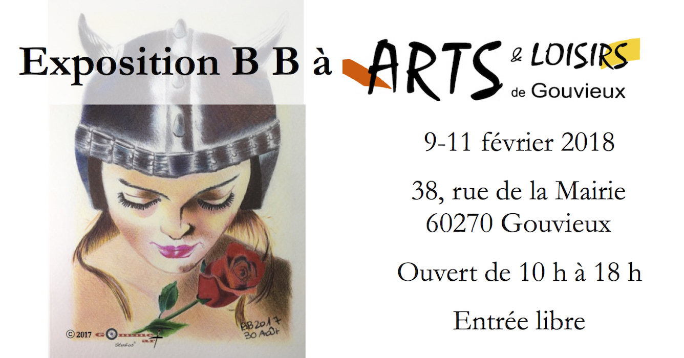 Affiche salon Arts et loisirs Gouvieux expo peintures BB 2018.
