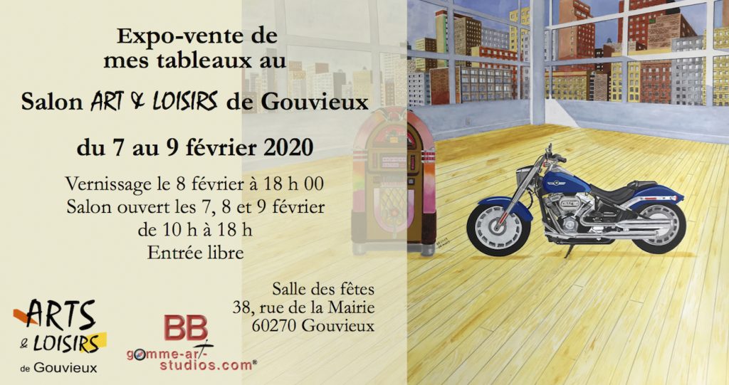 Affiche salon Arts et loisirs Gouvieux expo peintures BB 2020.