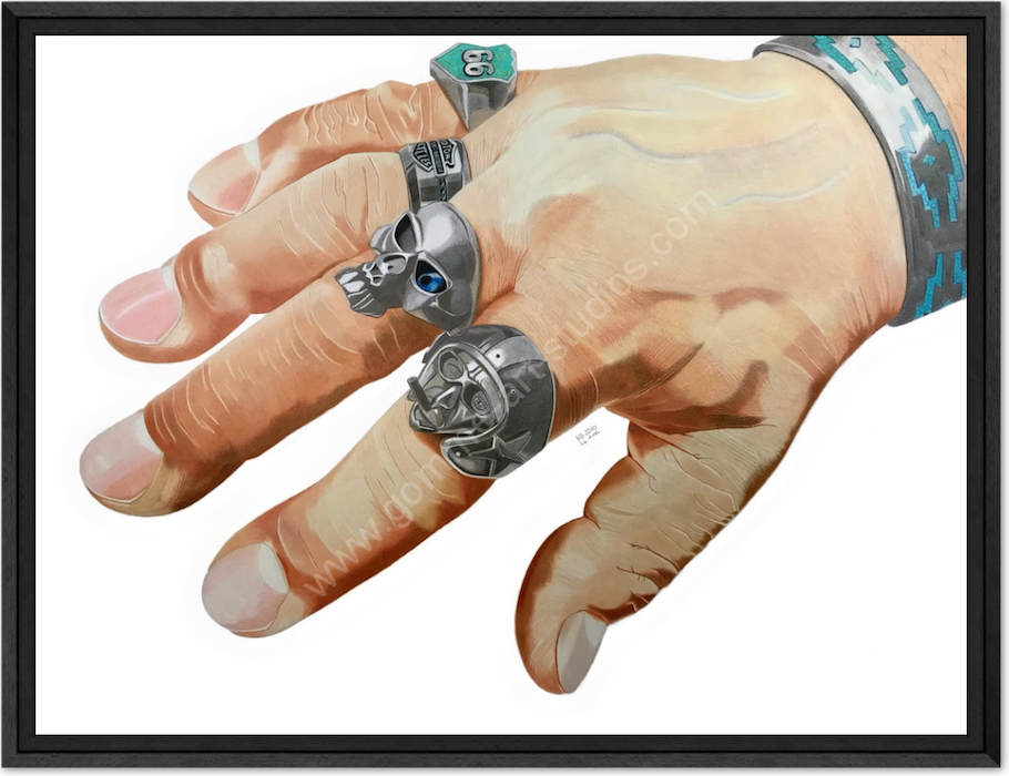 freedom-caisse-americaine Let Freedom Ring - Main de biker avec bagues aux crayons de couleur - Caisse américaine noire.