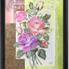 Sweet Avalanche - Roses aux crayons de couleur par l'artiste BB encadrées d'une caisse américaine.