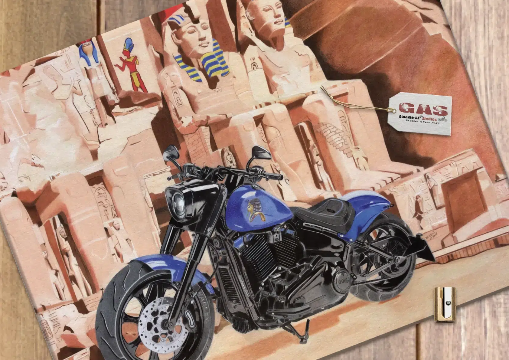 Fatboy Abou Simbel - Crayons de couleur - Format 65 x 50 cm.