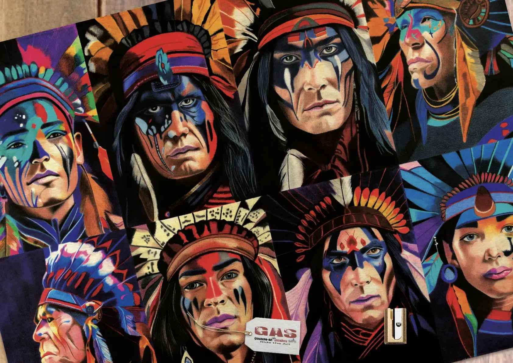 portraits-mythiques-kwanita-15oct2023 Kwanita - Portraits d'Amérindiens aux crayons de couleur par l'artiste BB.