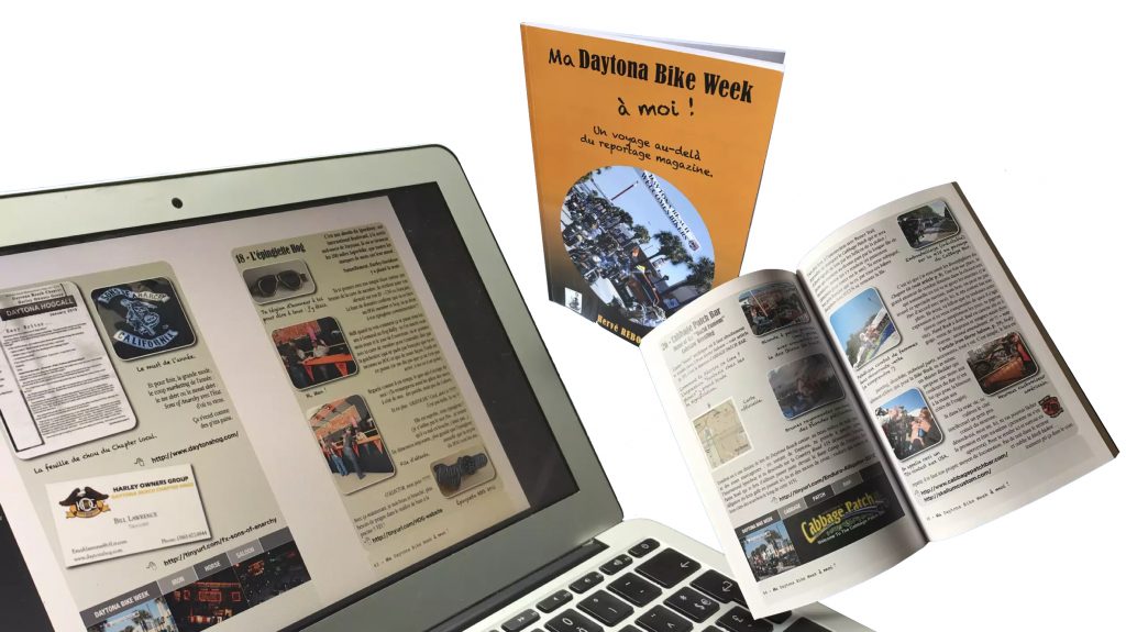 mise-en-page-livre-daytona-par-bb 2 Mise en page du livre "Ma Daytona Bike Week par BB.